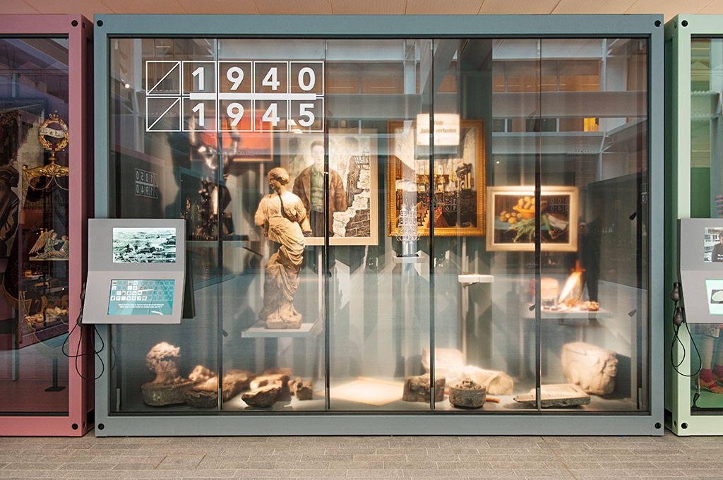 Interieursysteem voor de collectiepresentatie.